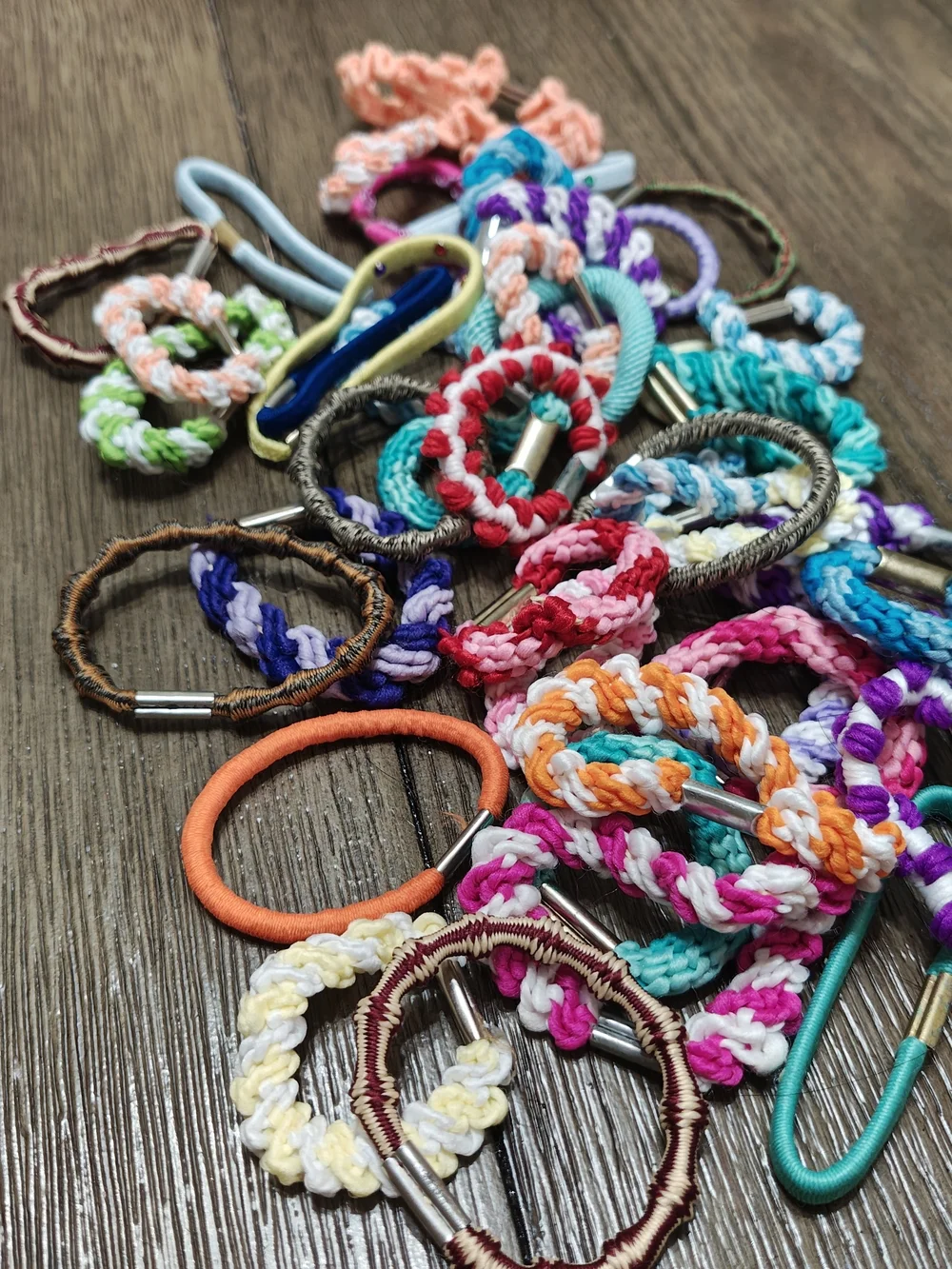 Colorful Woven Hair Ties Jar - Multicolor Braided Elastics